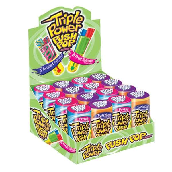 Push Pops Push Pops Triple Power Push Fruit Flavored Candy 1.2 oz
